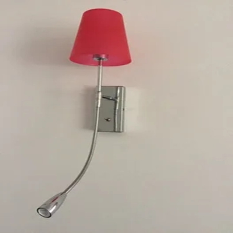 LED Modern Hotel Wall Lamps with Double Head and PP Shade CRI 80 Lifespan 30000 hours